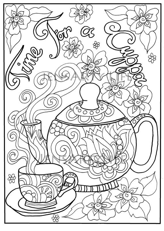 32 Charming Teapot Coloring Pages Printable 34