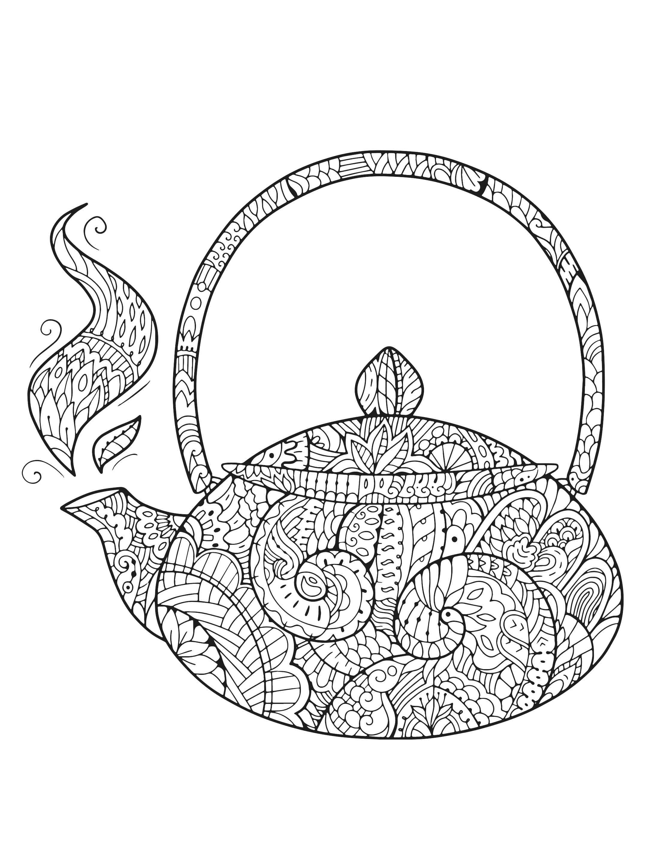 charming teapot coloring pages printable jpg