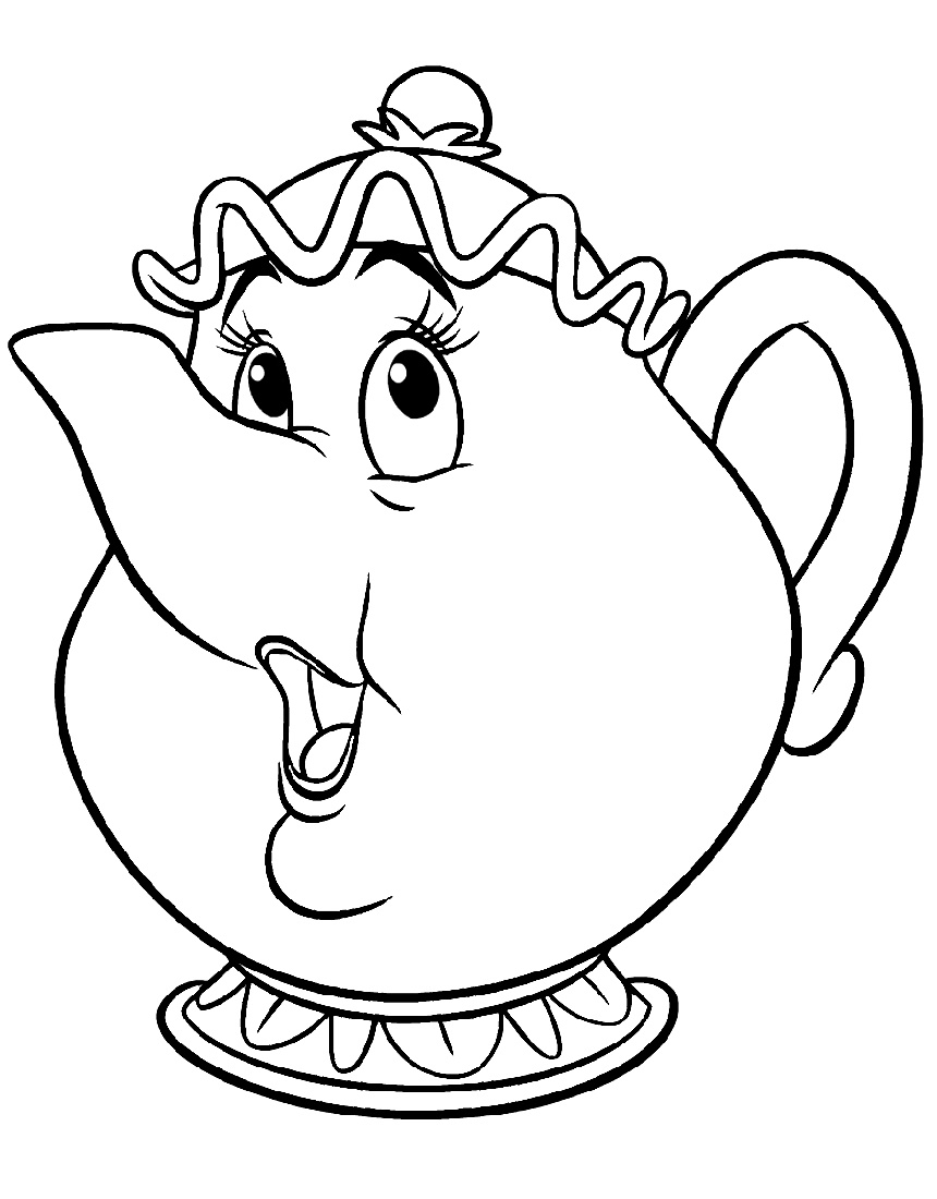 32 Charming Teapot Coloring Pages Printable 9