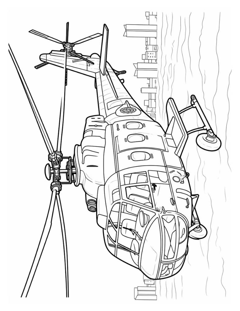 32 Cool Helicopters Coloring Pages Printable 2