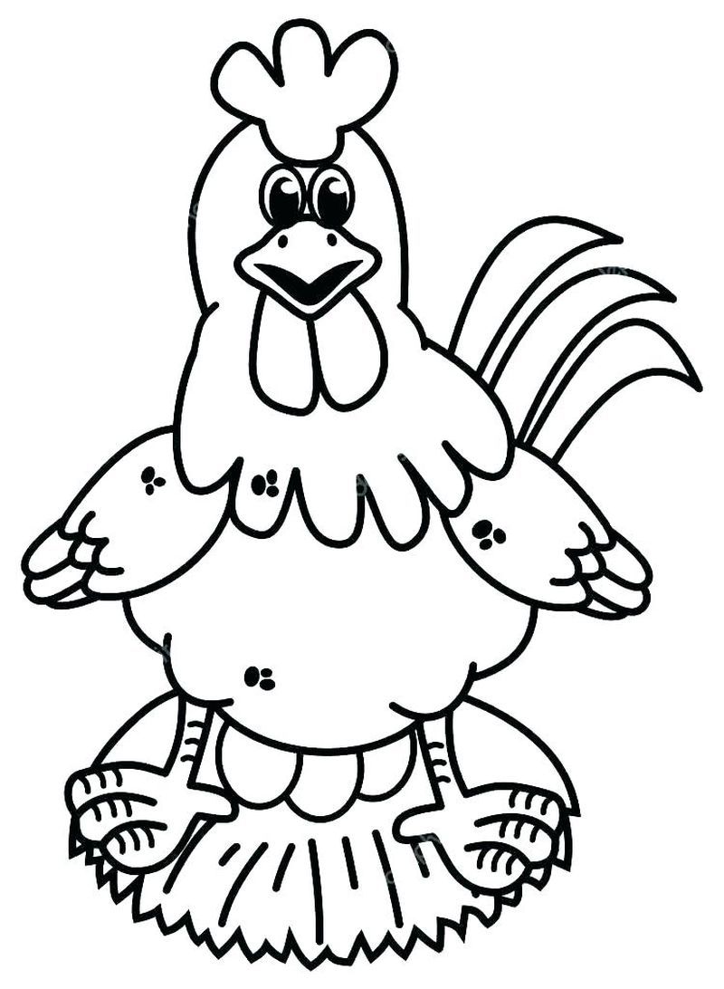 32 Cute Chicken Coloring Pages Printable 1