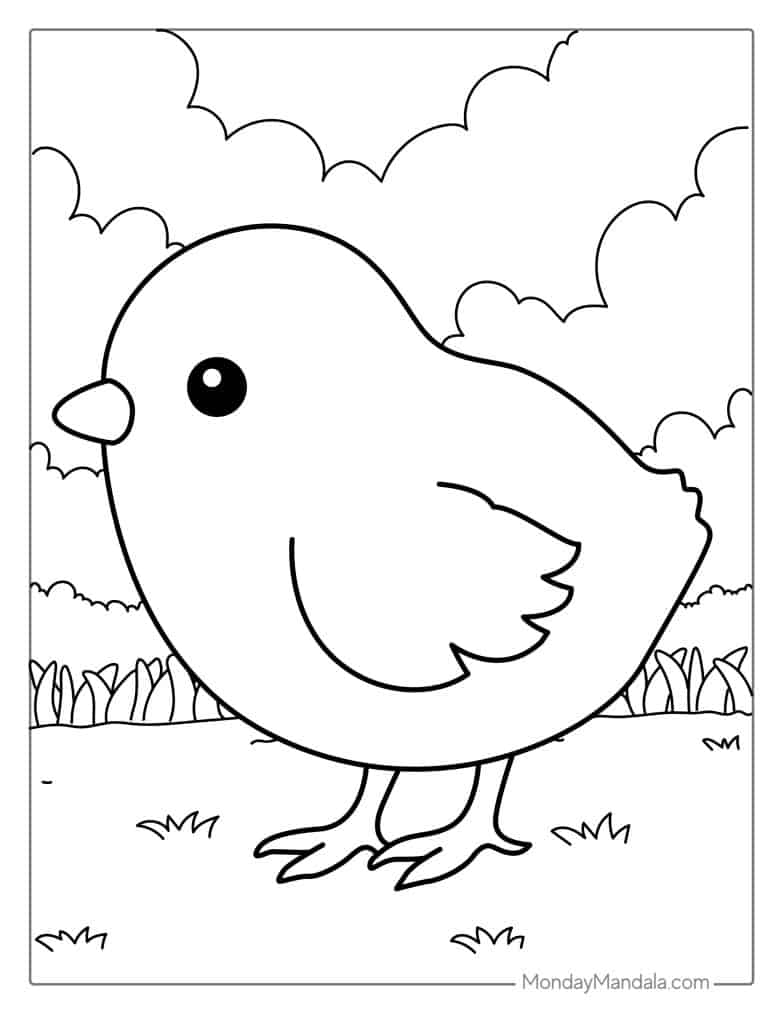 32 Cute Chicken Coloring Pages Printable 14