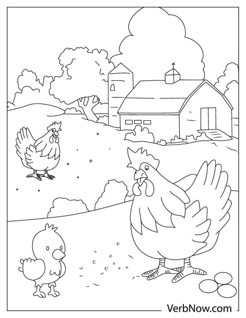 32 Cute Chicken Coloring Pages Printable 17