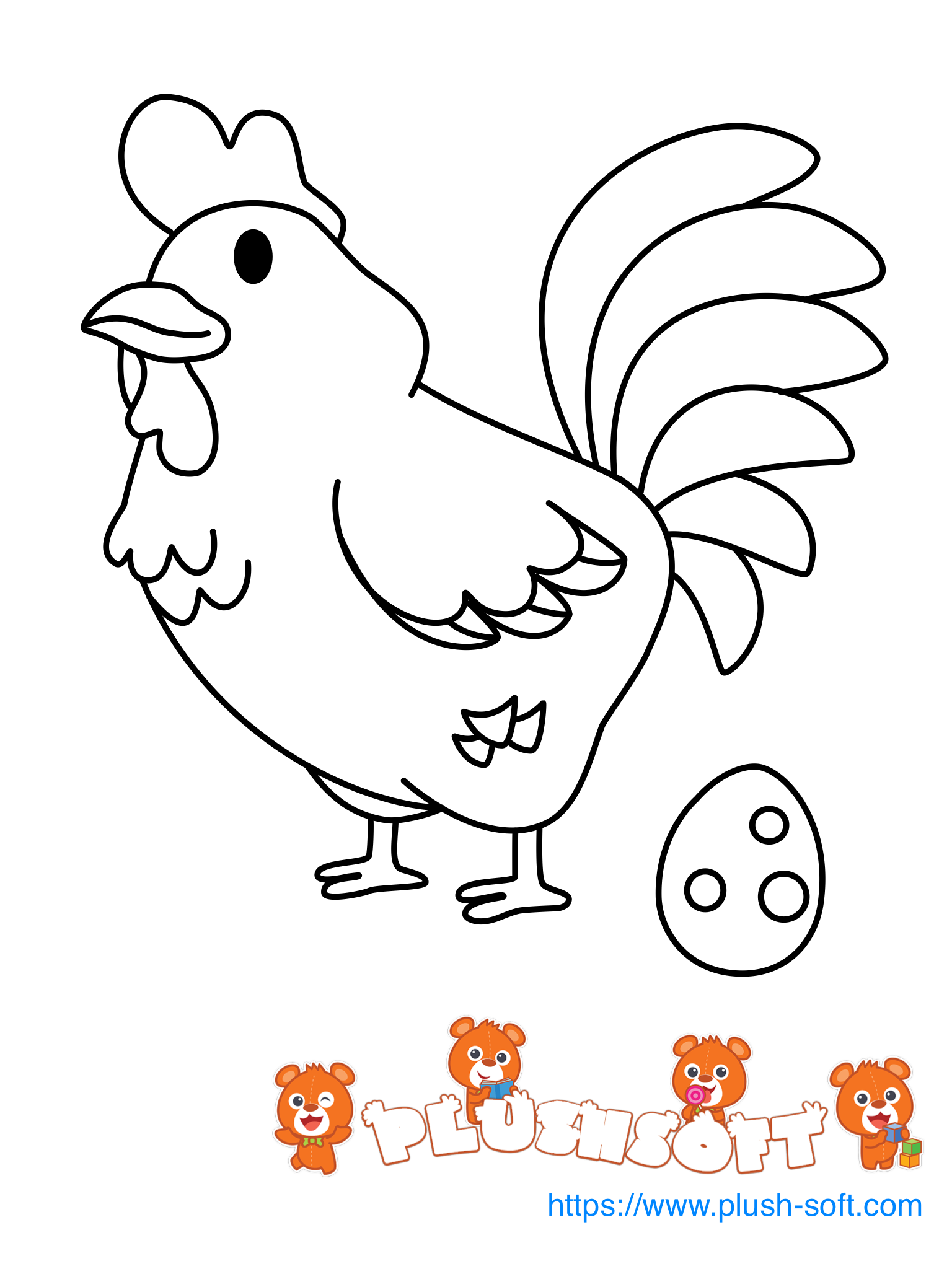 32 Cute Chicken Coloring Pages Printable 2