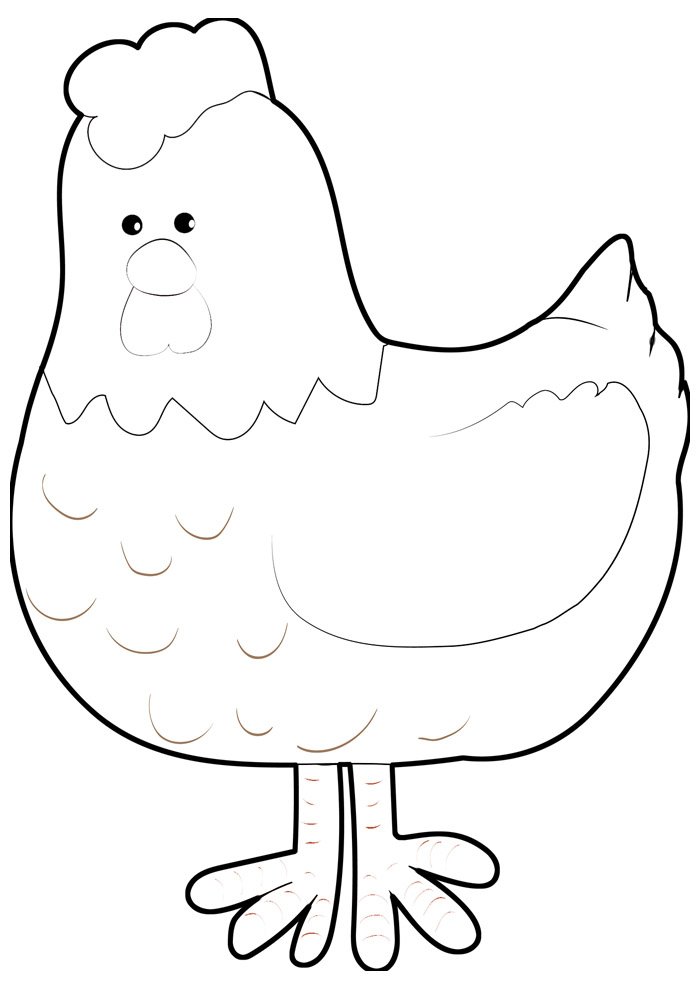 cute chicken coloring pages printable jpg