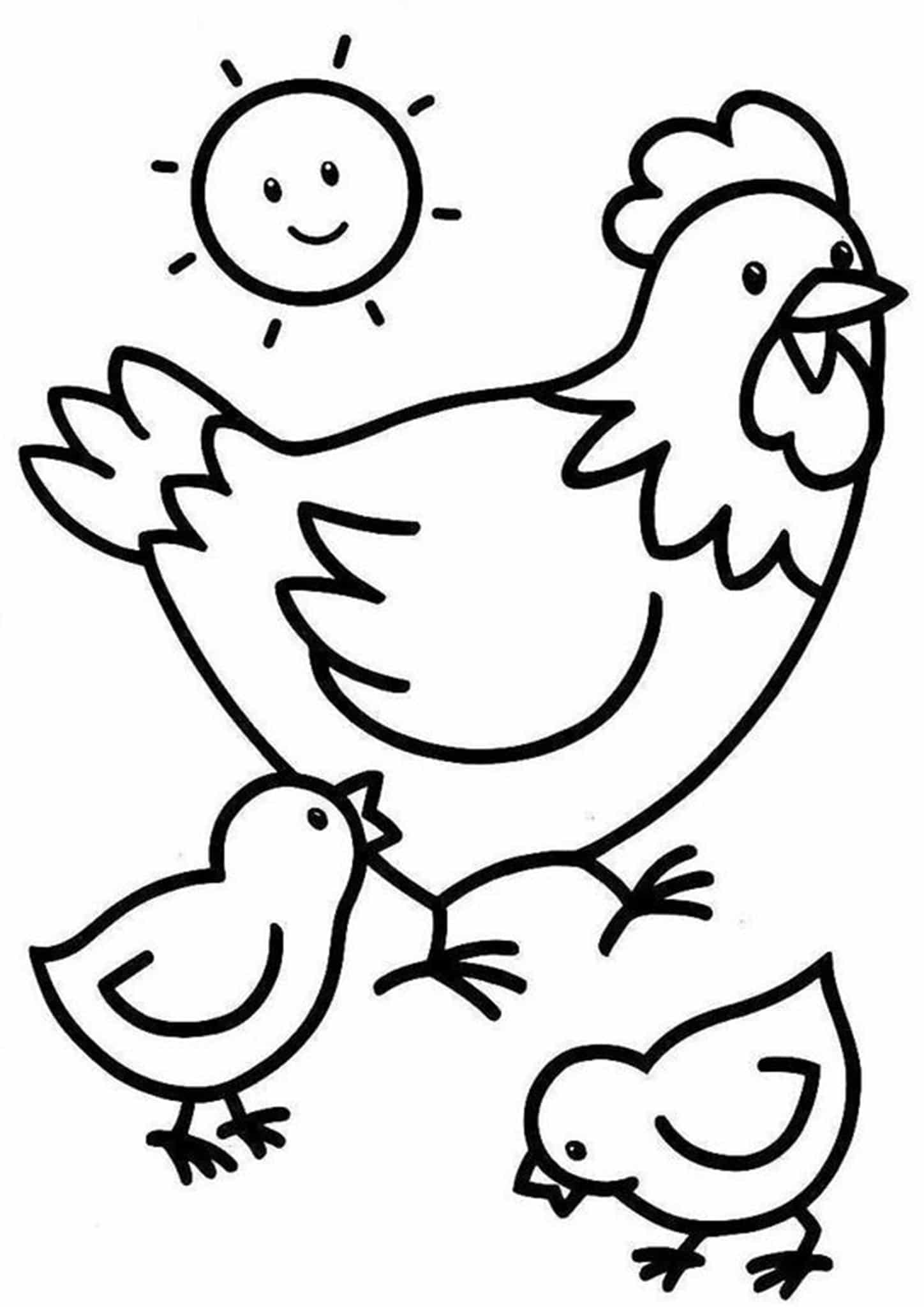 32 Cute Chicken Coloring Pages Printable 24