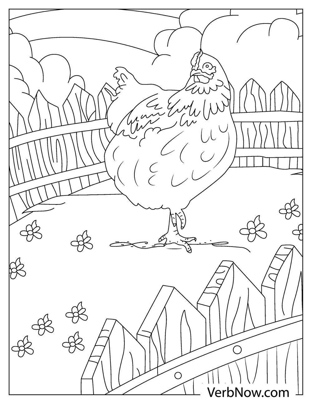 32 Cute Chicken Coloring Pages Printable 26