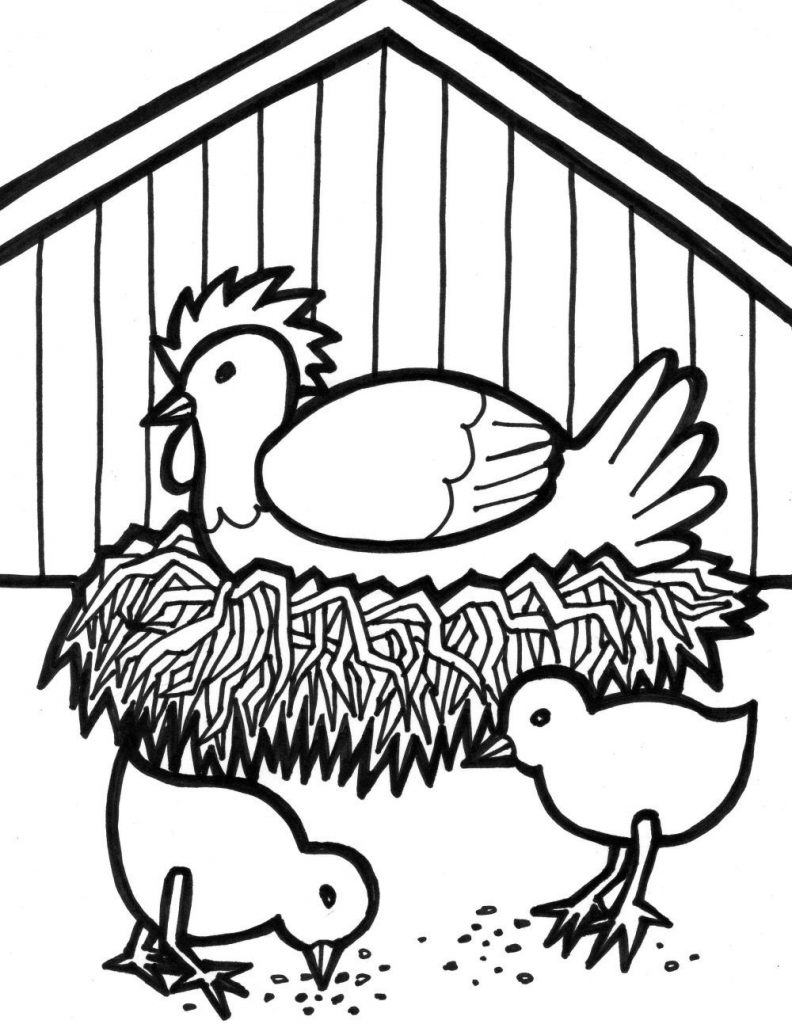 32 Cute Chicken Coloring Pages Printable 27