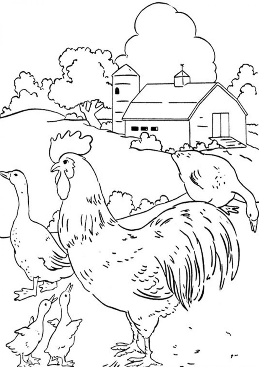 32 Cute Chicken Coloring Pages Printable 28