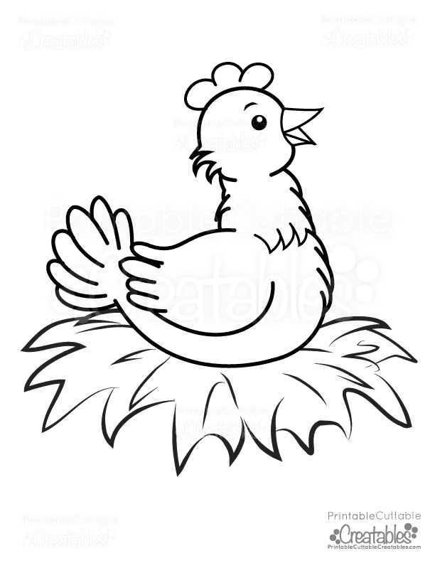 cute chicken coloring pages printable jpg