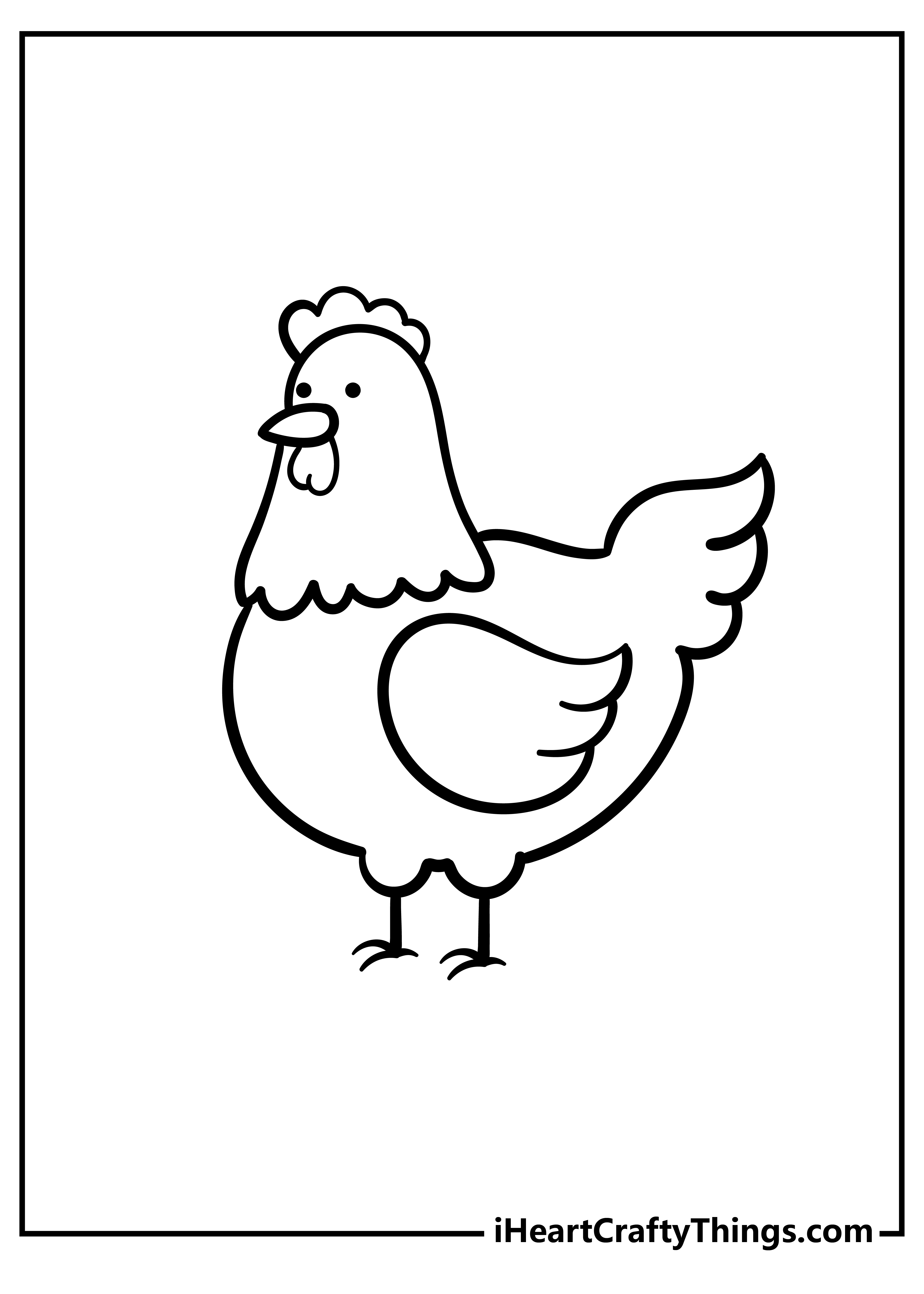 32 Cute Chicken Coloring Pages Printable 7