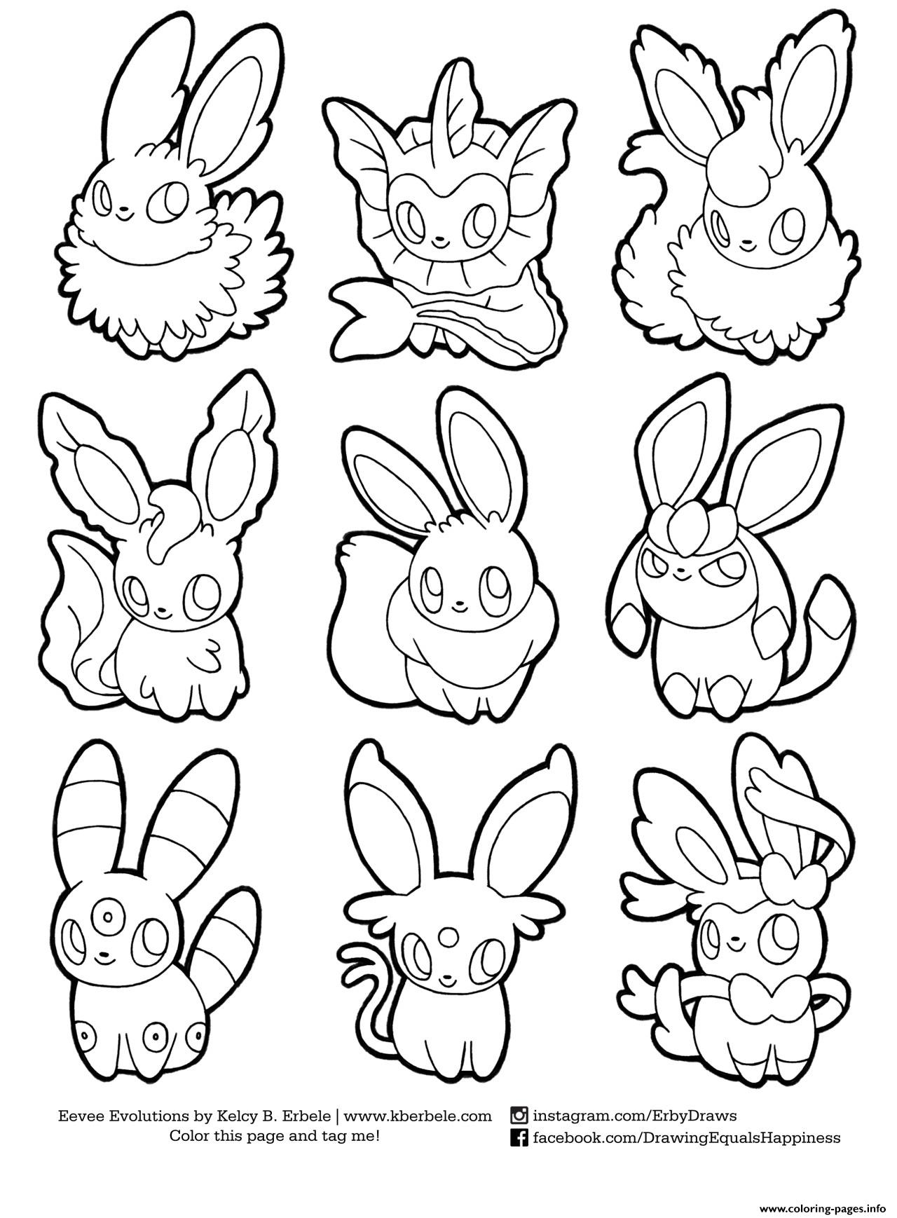 32 Eevee Coloring Pages Printable 11