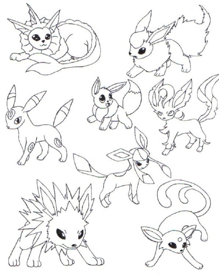 32 Eevee Coloring Pages Printable 12