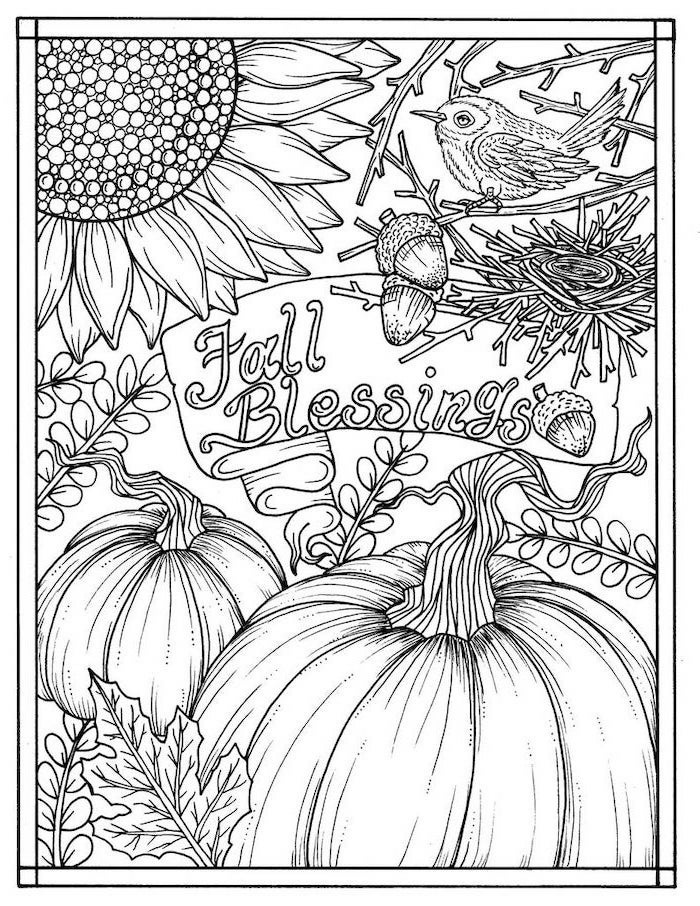 32 Fall Food Coloring Pages Printable 13