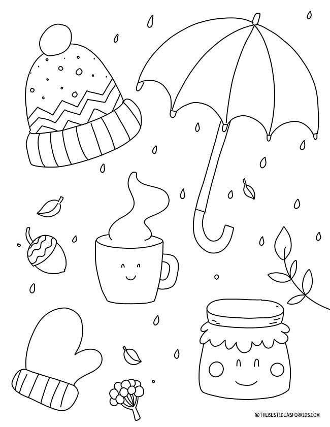 32 Fall Food Coloring Pages Printable 24