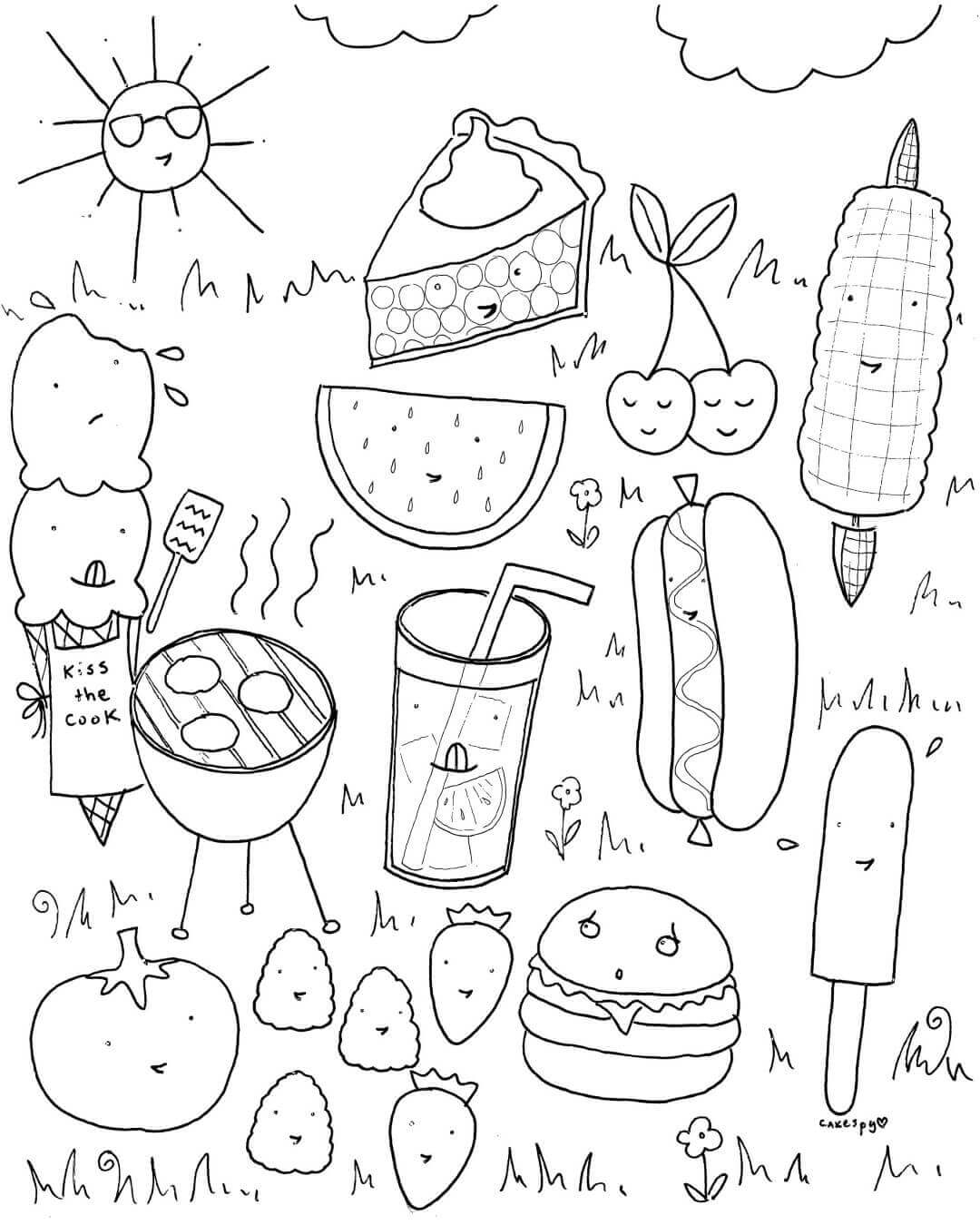 32 Fall Food Coloring Pages Printable 33