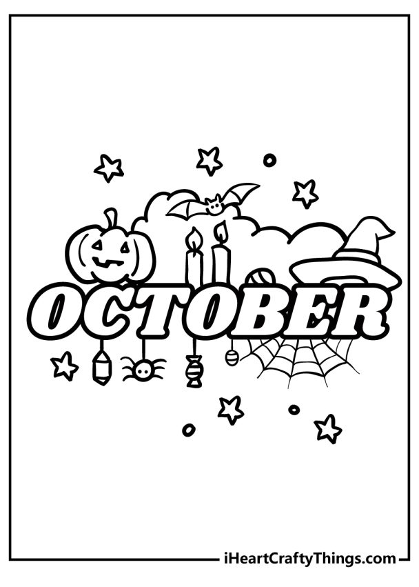 32 Festive October Coloring Pages Printable 13