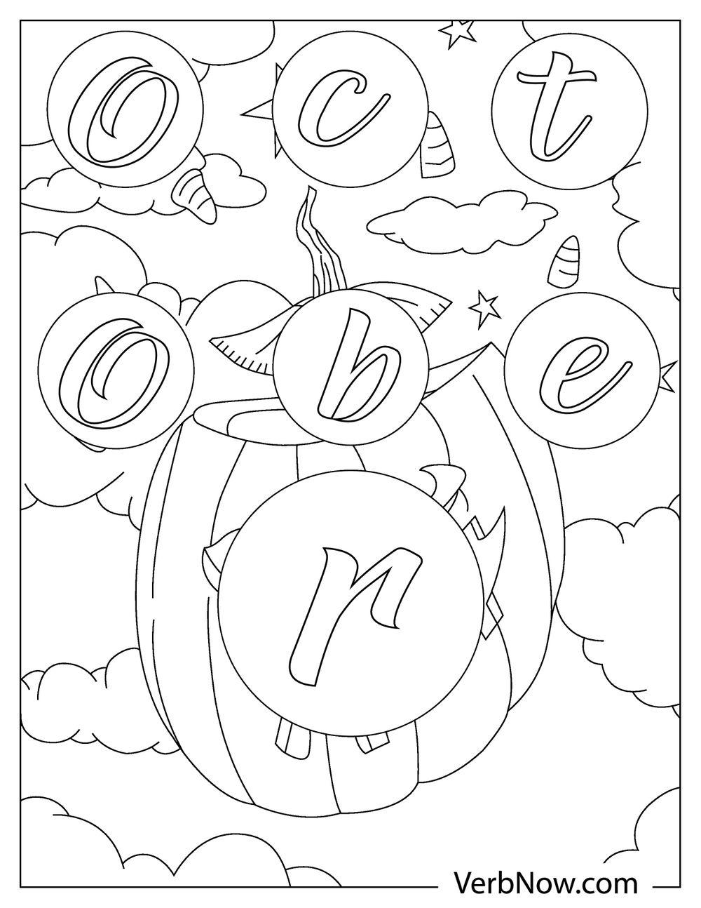 32 Festive October Coloring Pages Printable 14