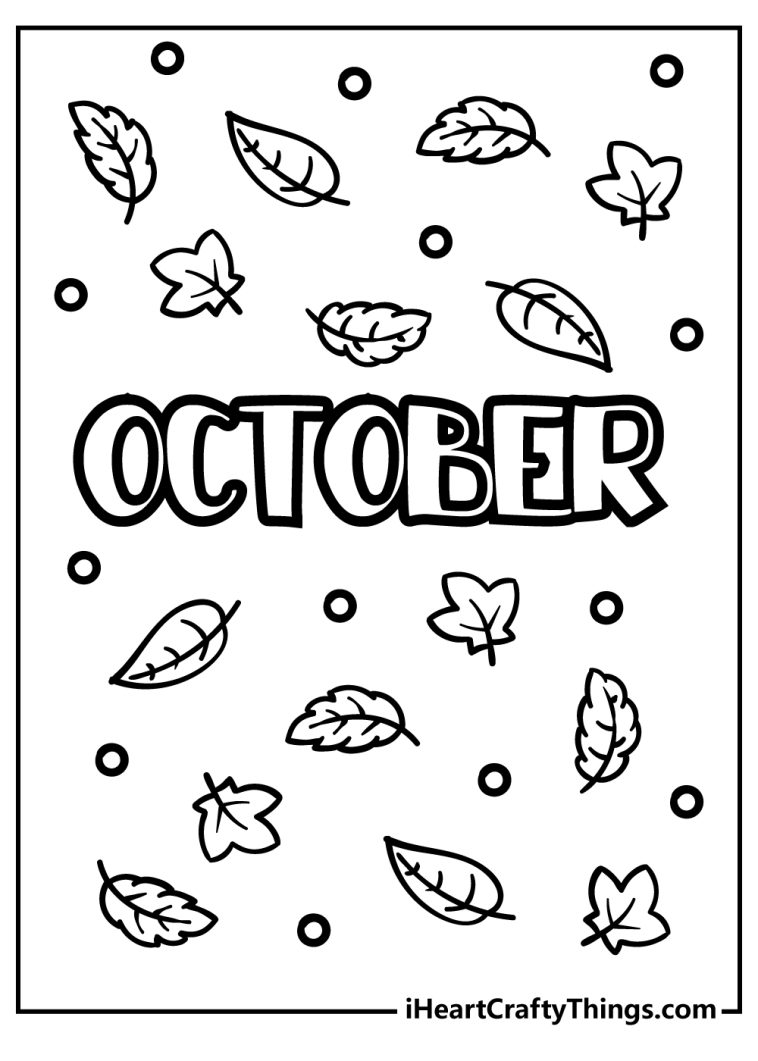 32 Festive October Coloring Pages Printable 15