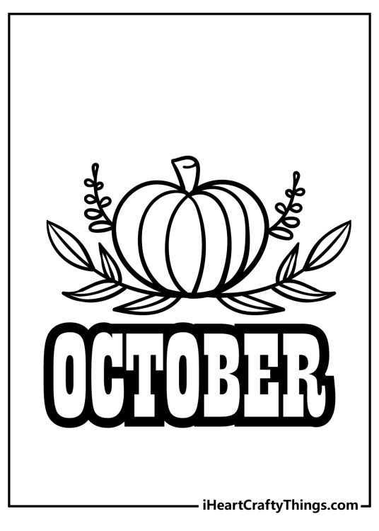 32 Festive October Coloring Pages Printable 20