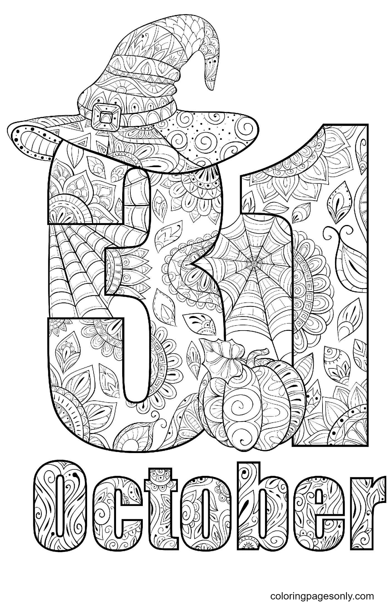 32 Festive October Coloring Pages Printable 28