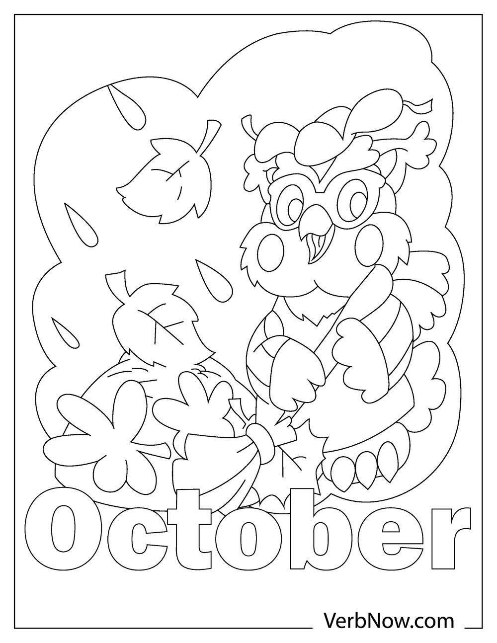 32 Festive October Coloring Pages Printable 5