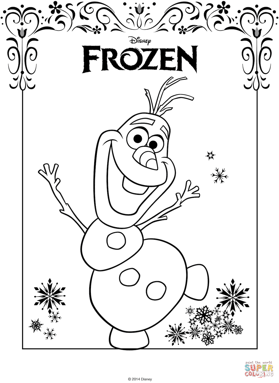 32 Frozens Olaf Coloring Pages Printable 25