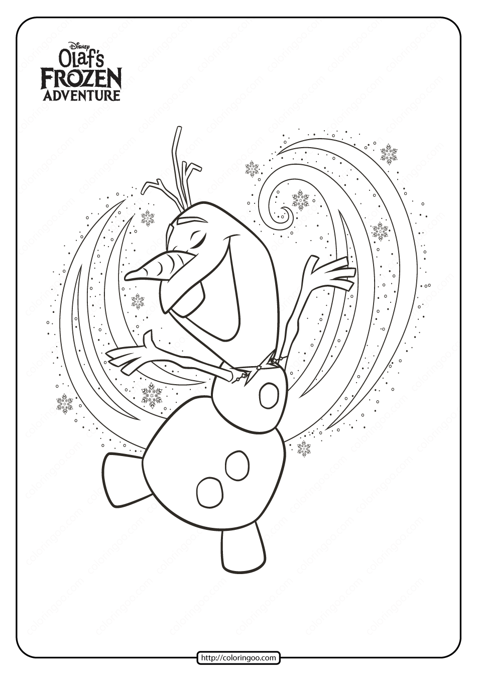 32 Frozens Olaf Coloring Pages Printable 3