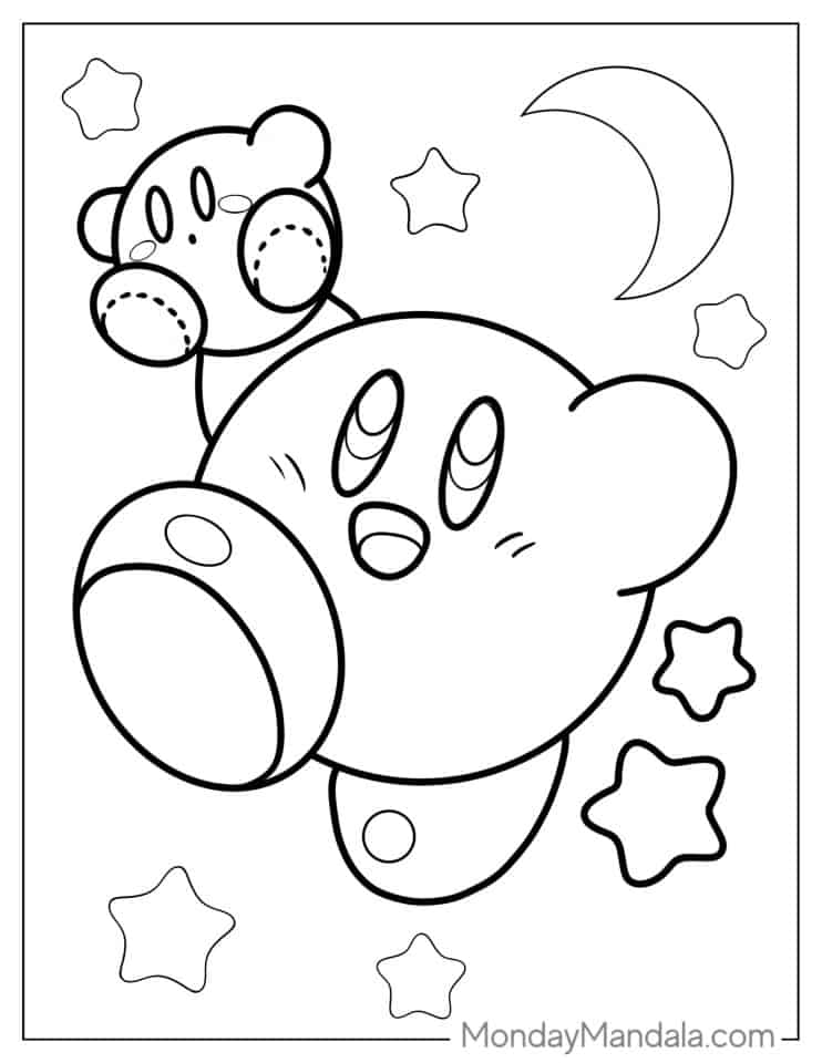 kirby coloring pages printable jpg