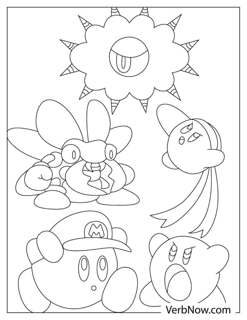 kirby coloring pages printable jpg