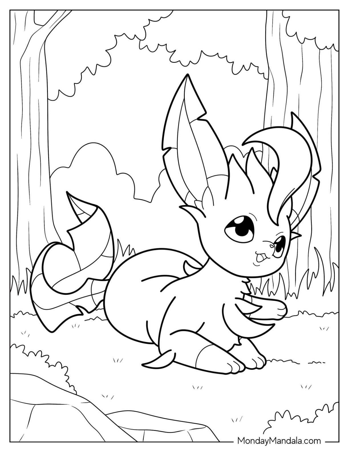 32 Leafeon Coloring Pages Printable 4