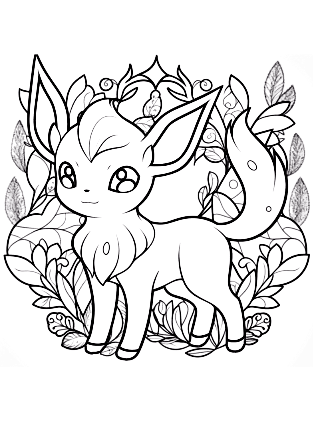 leafeon coloring pages printable jpg