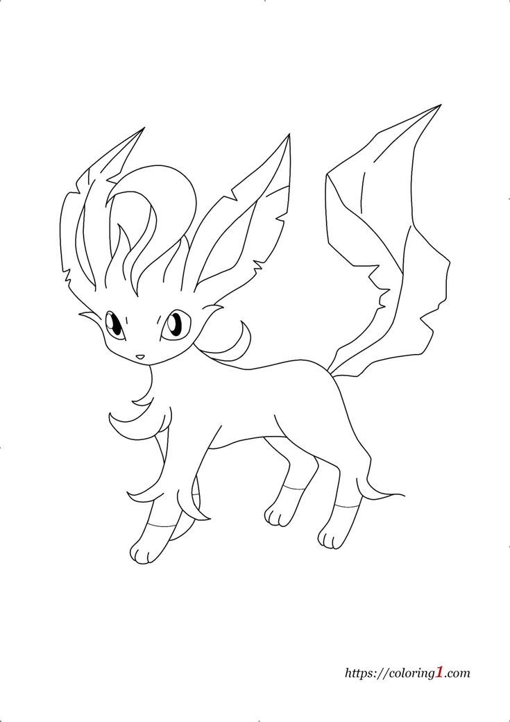 32 Leafeon Coloring Pages Printable 7