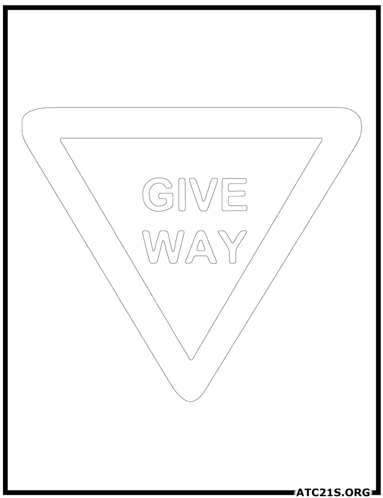 32 Preschool Traffic Signs Coloring Pages Printable 16