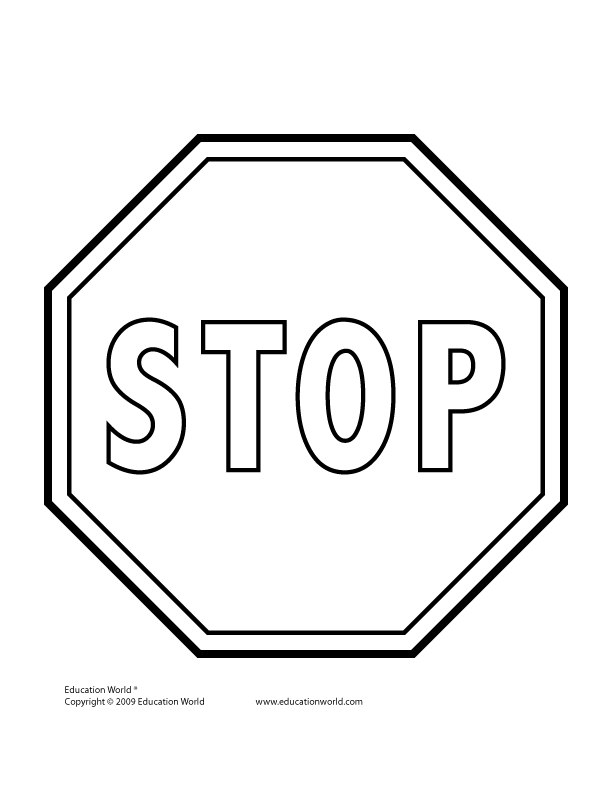 preschool traffic signs coloring pages printable jpg