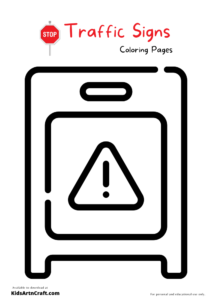 32 Preschool Traffic Signs Coloring Pages Printable 9