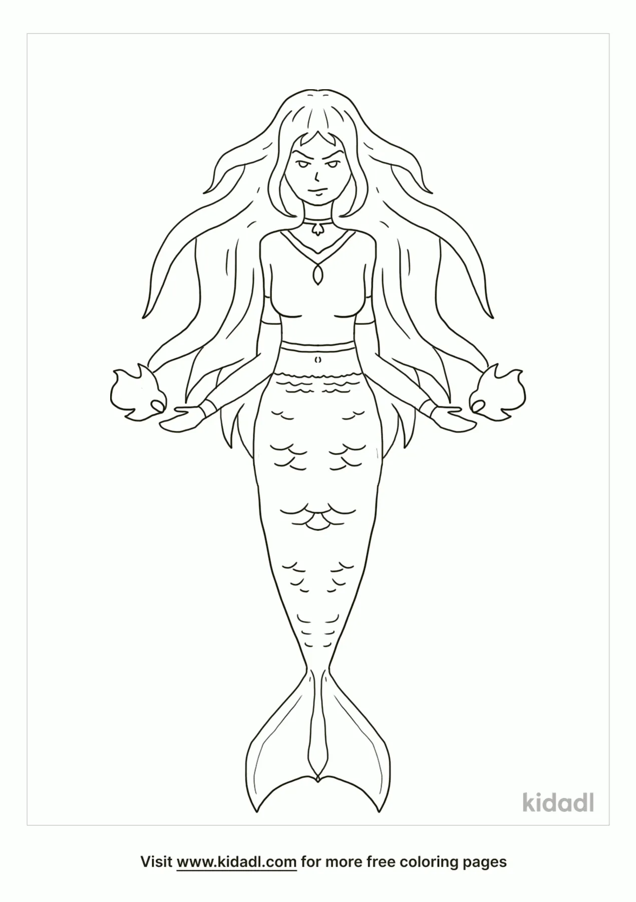 32 Spooky Evil Mermaid Coloring Pages Printable 1