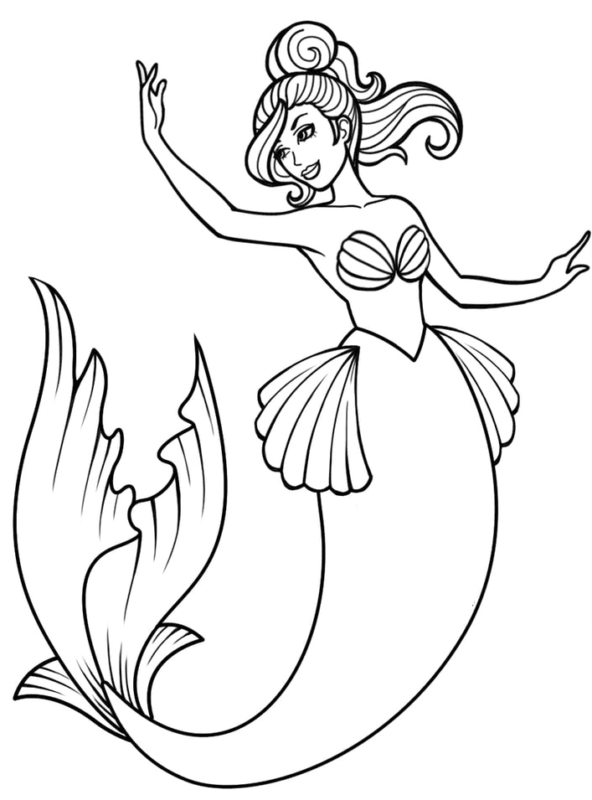 32 Spooky Evil Mermaid Coloring Pages Printable 10