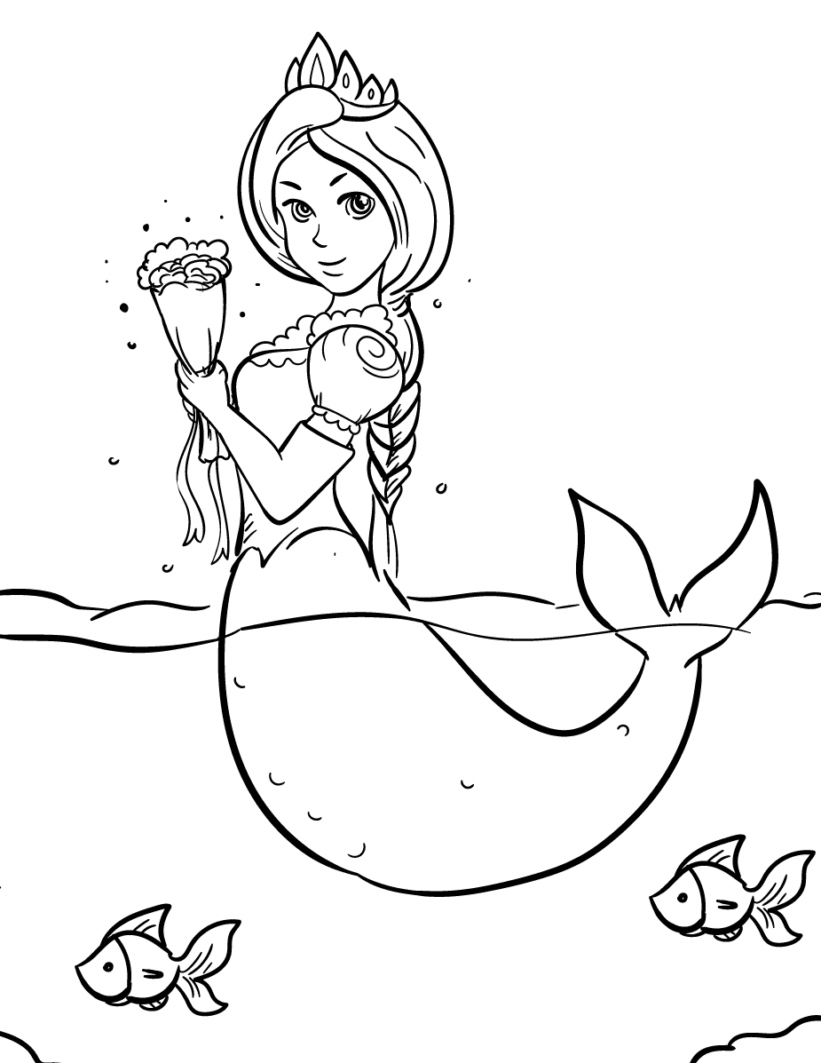 32 Spooky Evil Mermaid Coloring Pages Printable 11