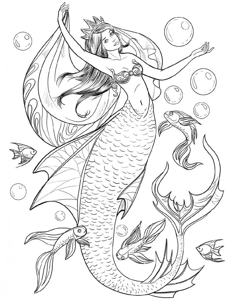 32 Spooky Evil Mermaid Coloring Pages Printable 17