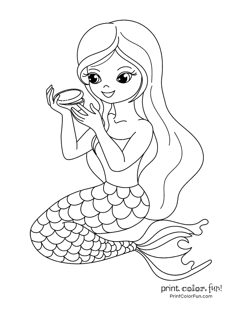 32 Spooky Evil Mermaid Coloring Pages Printable 27