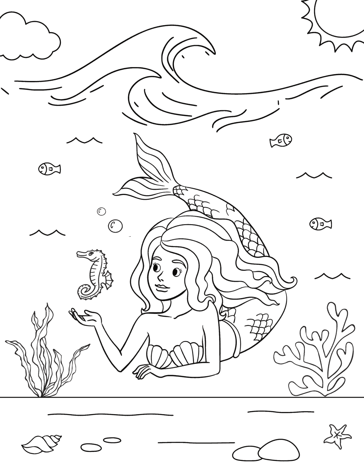 32 Spooky Evil Mermaid Coloring Pages Printable 28