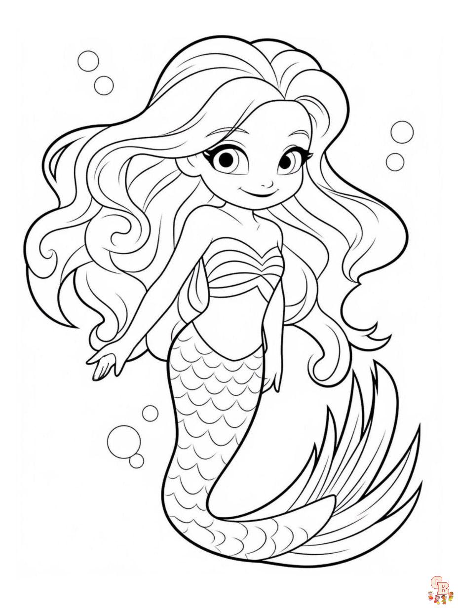 32 Spooky Evil Mermaid Coloring Pages Printable 3