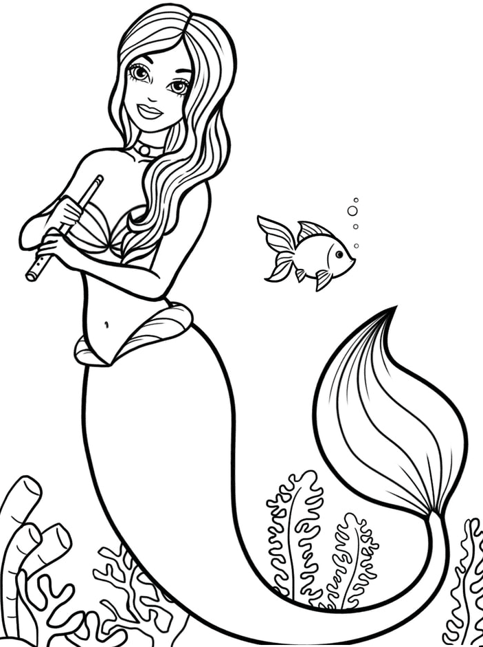 spooky evil mermaid coloring pages printable jpg