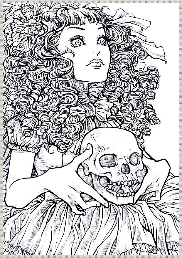 32 Spooky Evil Mermaid Coloring Pages Printable 35