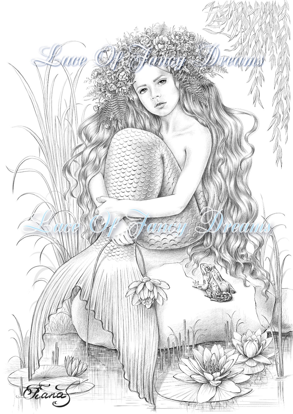 spooky evil mermaid coloring pages printable jpg