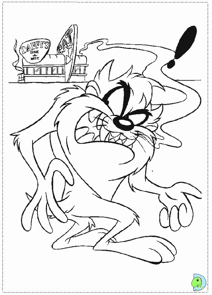 32 Zany Taz Coloring Page Printable 13