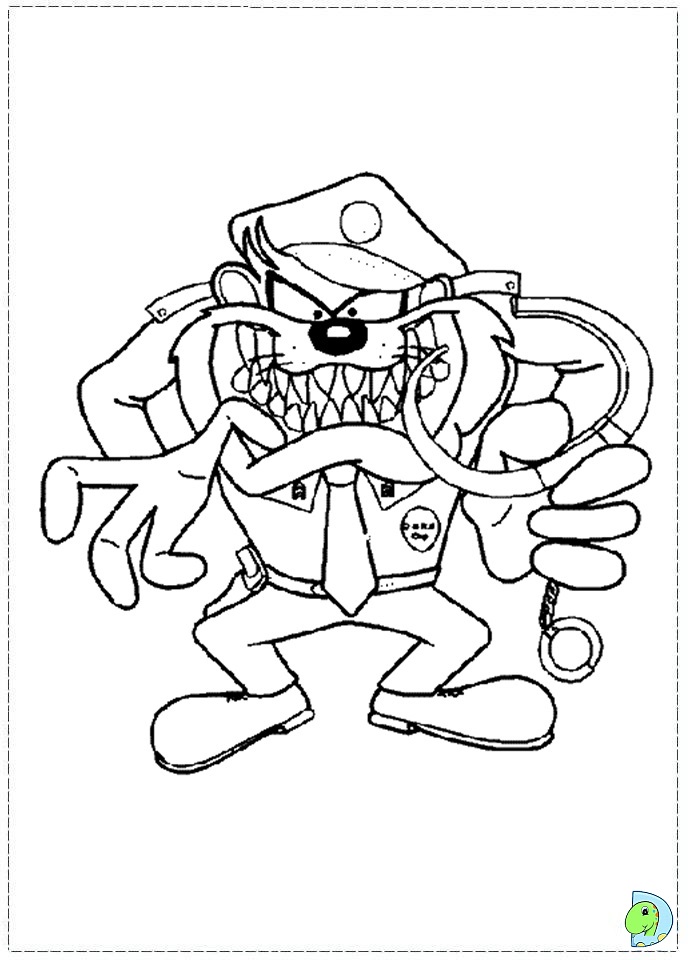 32 Zany Taz Coloring Page Printable 15