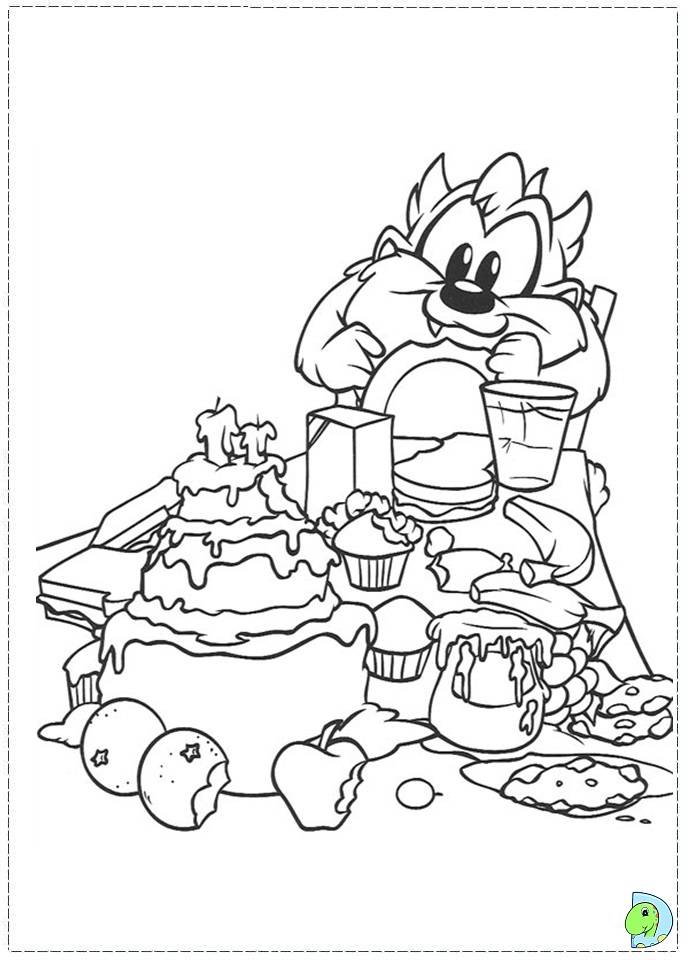 zany taz coloring page printable jpg