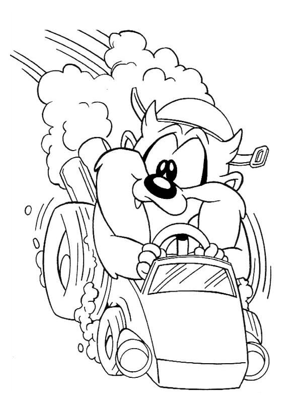 zany taz coloring page printable jpg